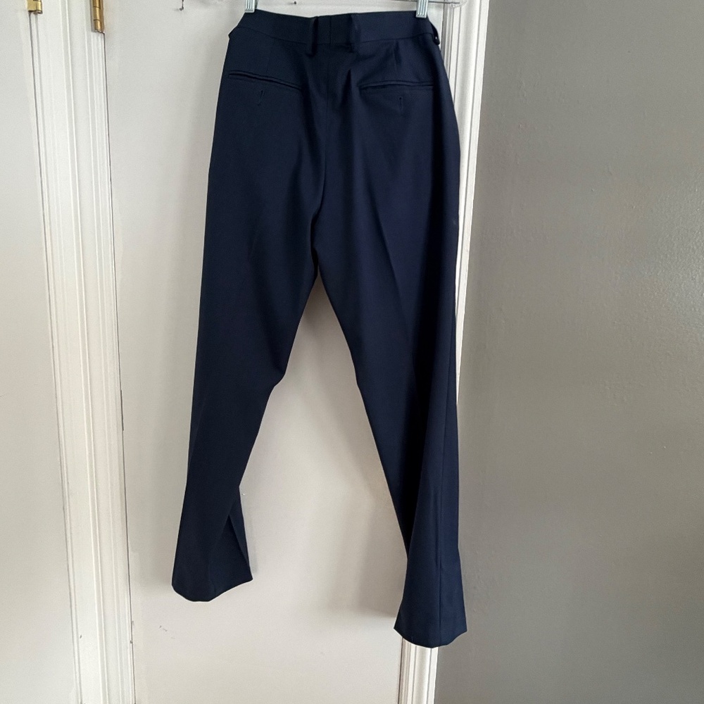 Haggar Navy cool 18 pro mens slim fit dress pants 32x32   (126) - Picture 5 of 6